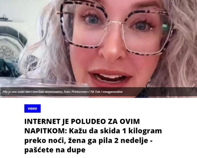 INTERNET JE POLUDEO ZA OVIM NAPITKOM: Kažu da skida 1 kilogram preko noći, žena ga pila 2 nedelje, da ne poverujete