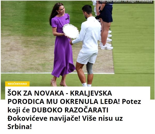 ŠOK ZA NOVAKA – KRALJEVSKA PORODICA MU OKRENULA LEĐA! Potez koji će DUBOKO RAZOČARATI Đokovićeve navijače! Više nisu uz Srbina!