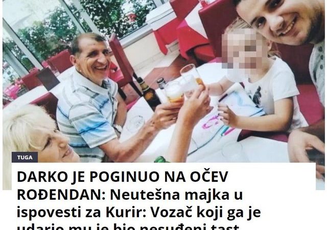 DARKO JE POGINUO NA OČEV ROĐENDAN: Neutešna majka u ispovesti za Kurir: Vozač koji ga je udario mu je bio nesuđeni tast