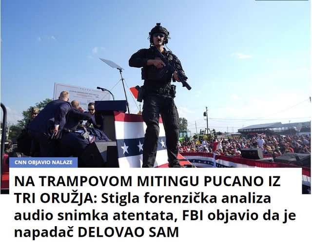 NA TRAMPOVOM MITINGU PUCANO IZ TRI ORUŽJA: Stigla forenzička analiza audio snimka atentata, FBI objavio da je napadač DELOVAO SAM