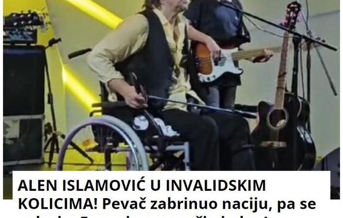 ALEN ISLAMOVIĆ U INVALIDSKIM KOLICIMA! Pevač zabrinuo naciju, pa se oglasio: Fanovima poručio jedno!