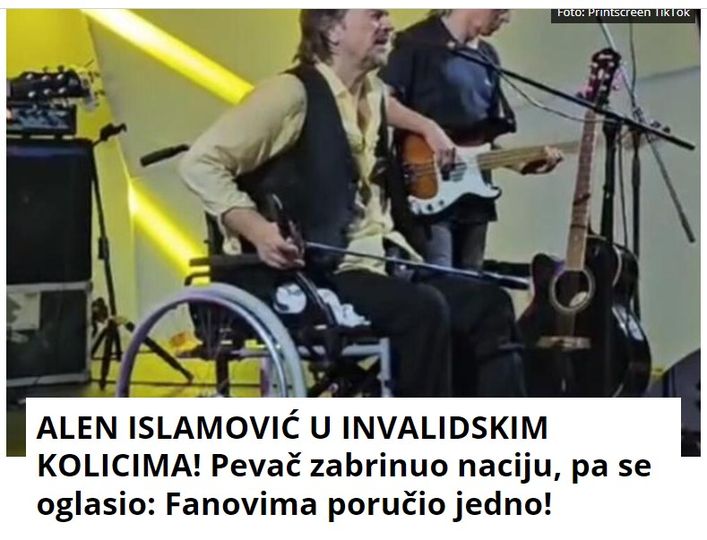 ALEN ISLAMOVIĆ U INVALIDSKIM KOLICIMA! Pevač zabrinuo naciju, pa se oglasio: Fanovima poručio jedno!