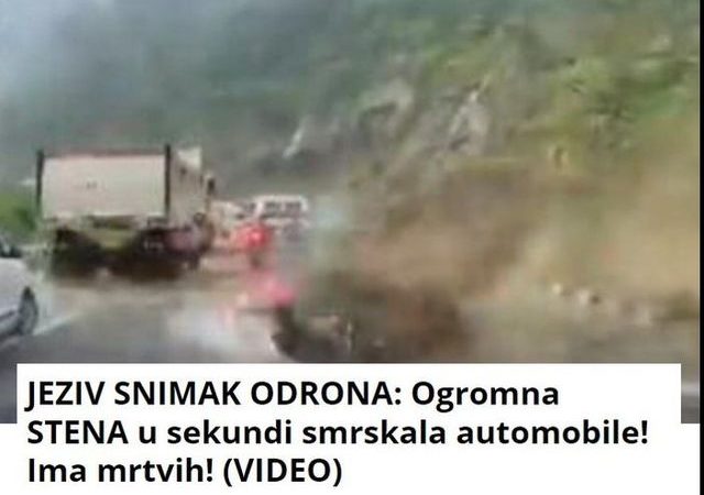 JEZIV SNIMAK ODRONA: Ogromna STENA u sekundi smrskala automobile! Ima mrtvih! (VIDEO)