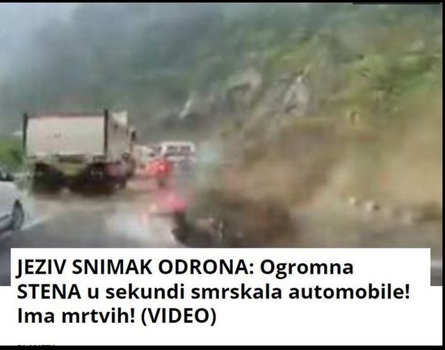 JEZIV SNIMAK ODRONA: Ogromna STENA u sekundi smrskala automobile! Ima mrtvih! (VIDEO)