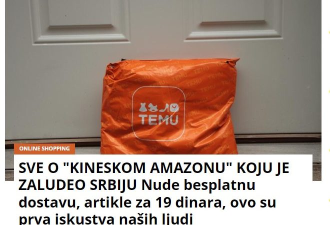 SVE O “KINESKOM AMAZONU” KOJU JE ZALUDEO SRBIJU Nude besplatnu dostavu, artikle za 19 dinara, ovo su prva iskustva naših ljudi