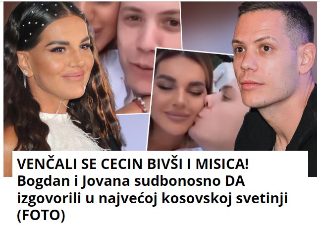 VENČALI SE CECIN BIVŠI I MISICA! Bogdan i Jovana sudbonosno DA izgovorili u najvećoj kosovskoj svetinji (FOTO)