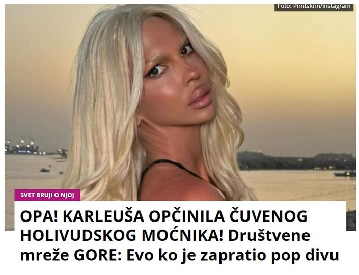 OPA! KARLEUŠA OPČINILA ČUVENOG HOLIVUDSKOG MOĆNIKA! Društvene mreže GORE: Evo ko je zapratio pop divu