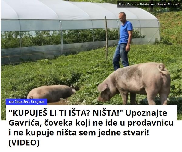 “KUPUJEŠ LI TI IŠTA? NIŠTA!” Upoznajte Gavrića, čoveka koji ne ide u prodavnicu i ne kupuje ništa sem jedne stvari! (VIDEO)c