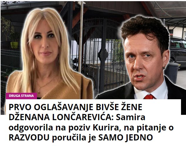 PRVO OGLAŠAVANJE BIVŠE ŽENE DŽENANA LONČAREVIĆA: Samira odgovorila na poziv Kurira, na pitanje o RAZVODU poručila je SAMO JEDNO