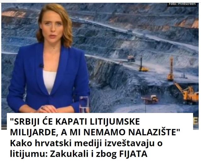 “SRBIJI ĆE KAPATI LITIJUMSKE MILIJARDE, A MI NEMAMO NALAZIŠTE” Kako hrvatski mediji izveštavaju o litijumu: Zakukali i zbog FIJATA