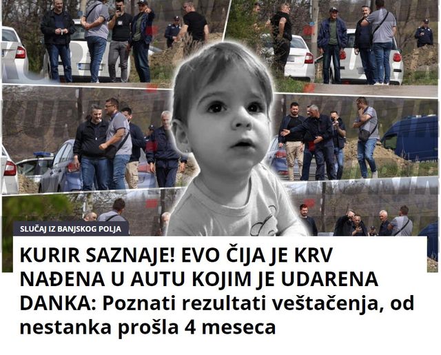 KURIR SAZNAJE! EVO ČIJA JE KRV NAĐENA U AUTU KOJIM JE UDARENA DANKA: Poznati rezultati veštačenja, od nestanka prošla 4 meseca