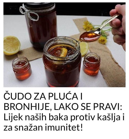 ČUDO ZA PLUĆA I BRONHIJE, LAKO SE PRAVI: Lijek naših baka protiv kašlja i za snažan imunitet!