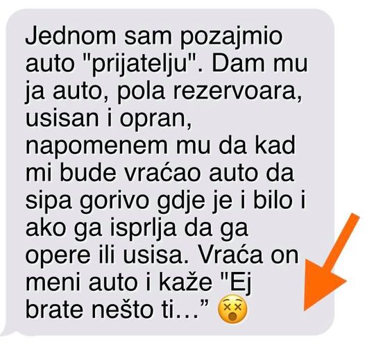 Jednom sam pozajmio auto