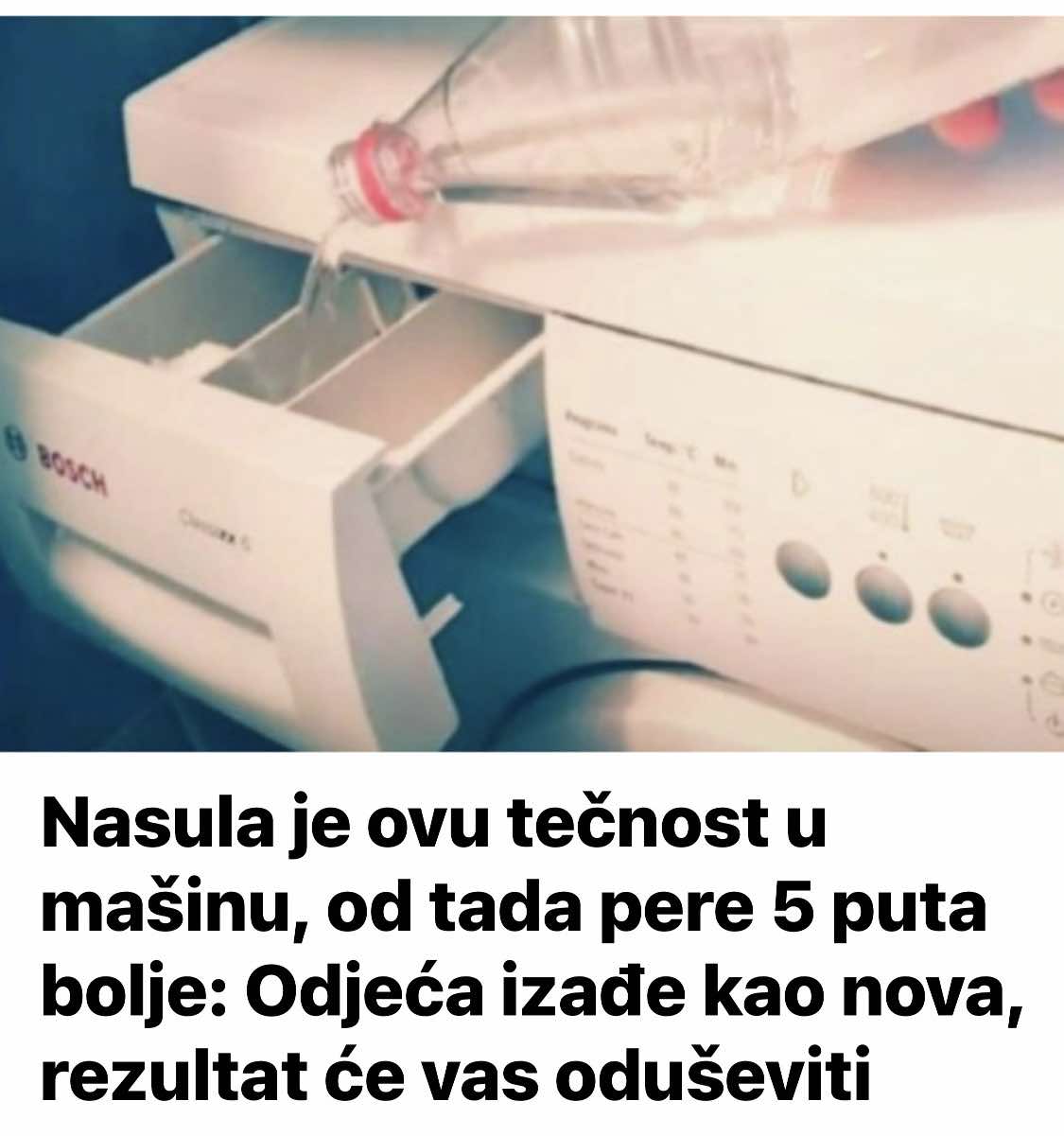 Nasula je ovu tečnost u mašinu, od tada pere 5 puta bolje