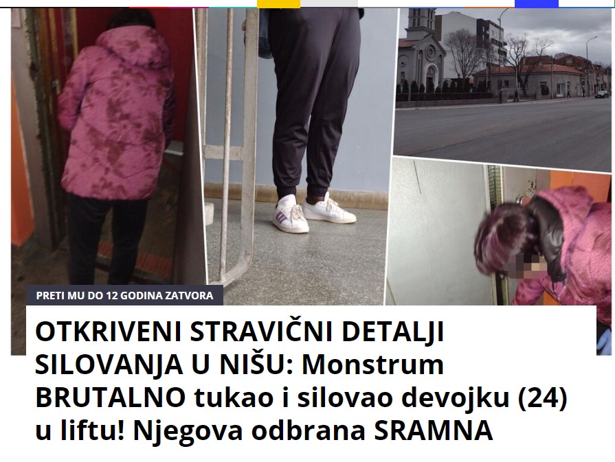 OTKRIVENI STRAVIČNI DETALJI SILOVANJA U NIŠU: Monstrum BRUTALNO tukao i silovao devojku (24) u liftu! Njegova odbrana SRAMNA