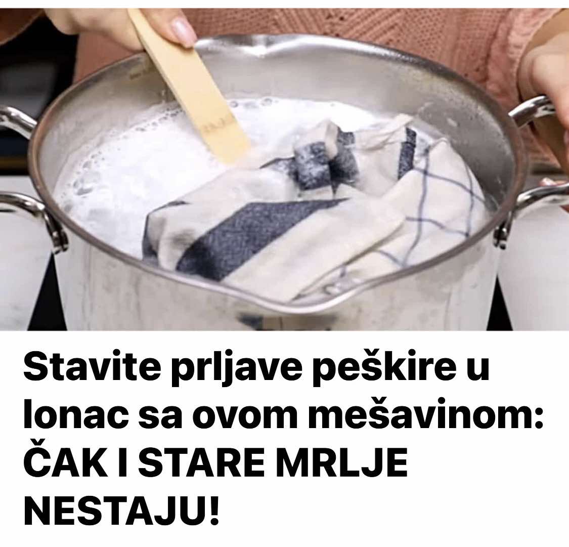 Stavite prljave peškire u lonac sa ovom mešavinom