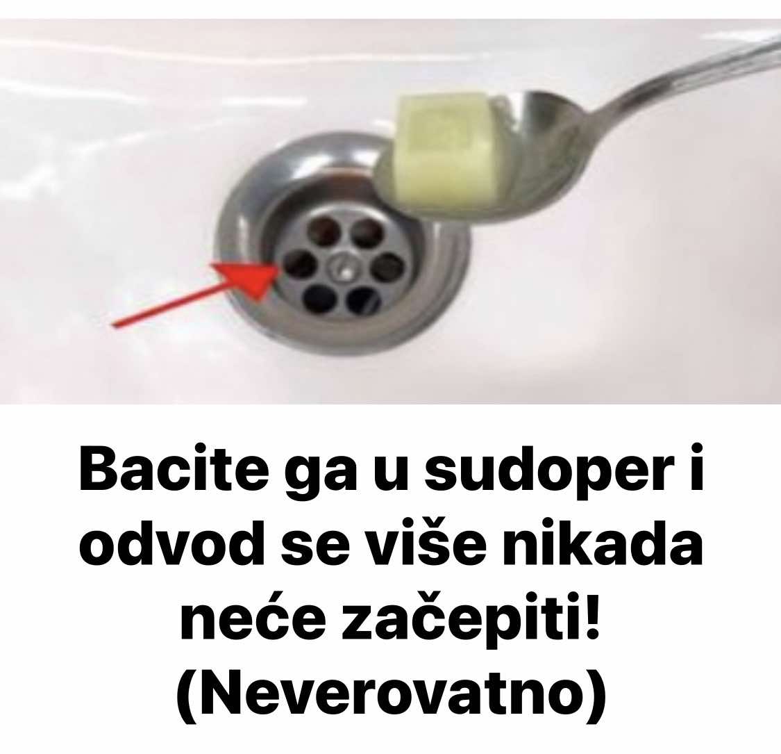 Bacite ga u sudoper i odvod se više nikada neće začepiti! (Neverovatno)