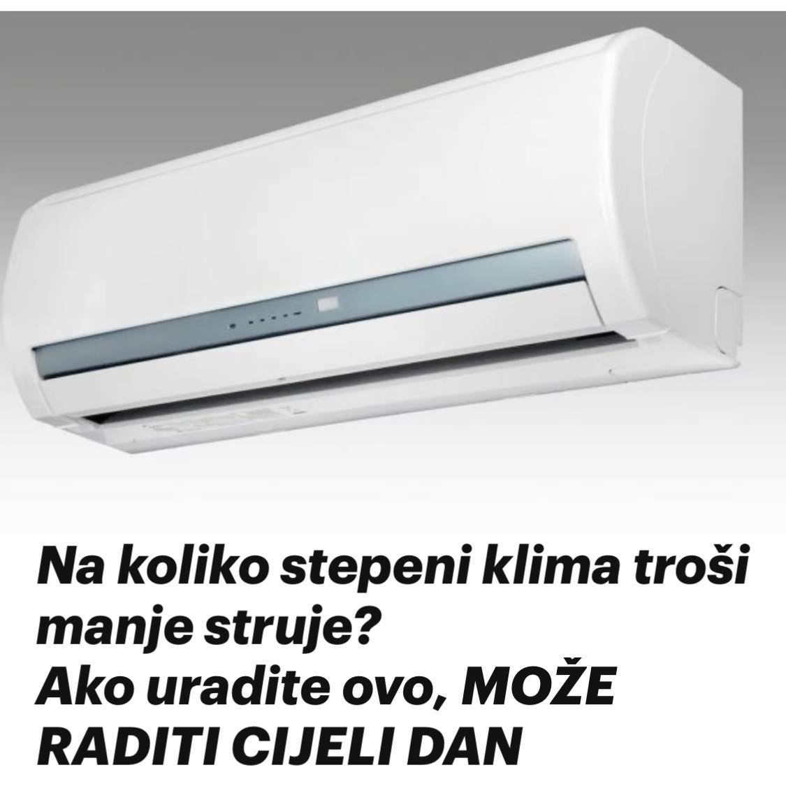 Na Koliko Stepeni Klima Troši Manje Struje?