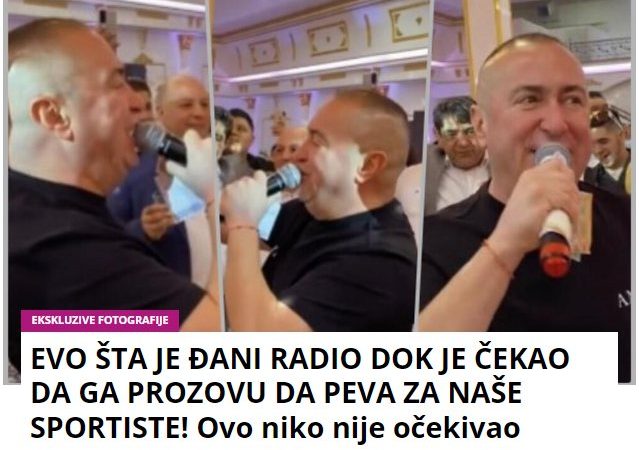 EVO ŠTA JE ĐANI RADIO DOK JE ČEKAO DA GA PROZOVU DA PEVA ZA NAŠE SPORTISTE! Ovo niko nije očekivao