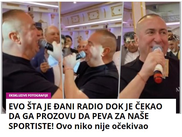 EVO ŠTA JE ĐANI RADIO DOK JE ČEKAO DA GA PROZOVU DA PEVA ZA NAŠE SPORTISTE! Ovo niko nije očekivao