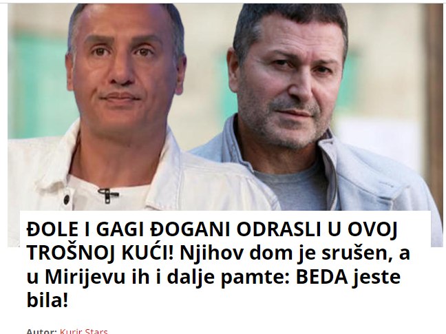 ĐOLE I GAGI ĐOGANI ODRASLI U OVOJ TROŠNOJ KUĆI! Njihov dom je srušen, a u Mirijevu ih i dalje pamte: BEDA jeste bila!