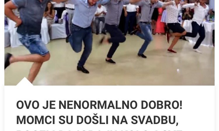 MOMCI SU DOŠLI NA SVADBU, POCELI DA IGRAJU KOLO, I SVE SVATOVE SU OSTAVILI BEZ RECI! (VIDEO)