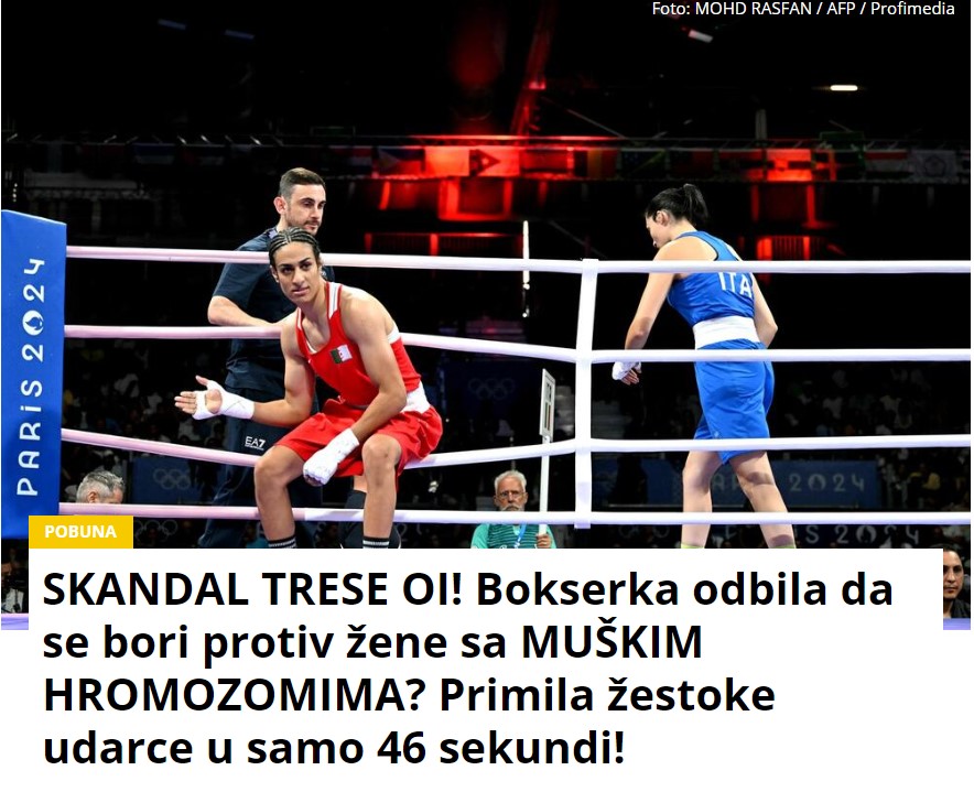 SKANDAL TRESE OI! Bokserka odbila da se bori protiv žene sa MUŠKIM HROMOZOMIMA? Primila žestoke udarce u samo 46 sekundi!