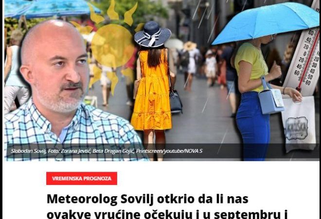 Meteorolog Sovilj otkrio da li nas ovakve vrućine očekuju i u septembru i oktobru: Evo kakva će nam biti jesen