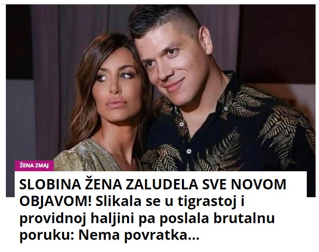 SLOBINA ŽENA ZALUDELA SVE NOVOM OBJAVOM! Slikala se u tigrastoj i providnoj haljini pa poslala brutalnu poruku: Nema povratka…