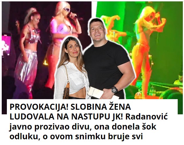 PROVOKACIJA! SLOBINA ŽENA LUDOVALA NA NASTUPU JK! Radanović javno prozivao divu, ona donela šok odluku, o ovom snimku bruje svi