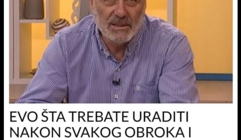 EVO ŠTA TREBATE URADITI NAKON SVAKOG OBROKA I NEĆETE SE UDEBLJATI: Doktor Nestorović otkrio u čemu je tajna VITKE LINIJE