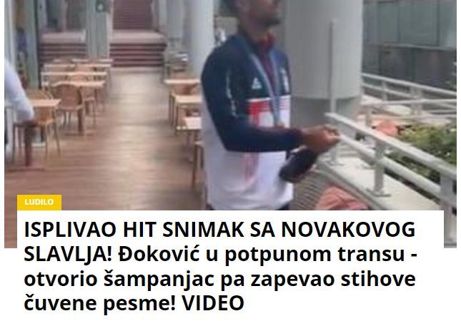 ISPLIVAO HIT SNIMAK SA NOVAKOVOG SLAVLJA! Đoković u potpunom transu – otvorio šampanjac pa zapevao stihove čuvene pesme! VIDEO