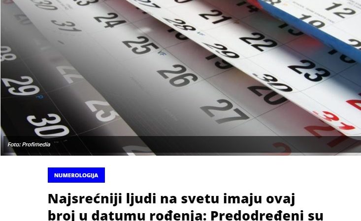 Najsrećniji ljudi na svetu imaju ovaj broj u datumu rođenja: Predodređeni su za velike stvari i baš su posebni