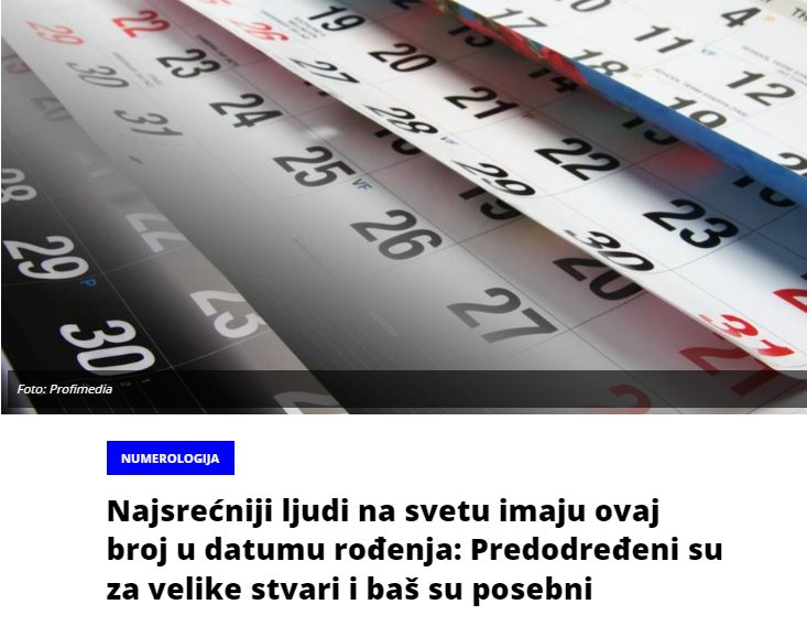 Najsrećniji ljudi na svetu imaju ovaj broj u datumu rođenja: Predodređeni su za velike stvari i baš su posebni