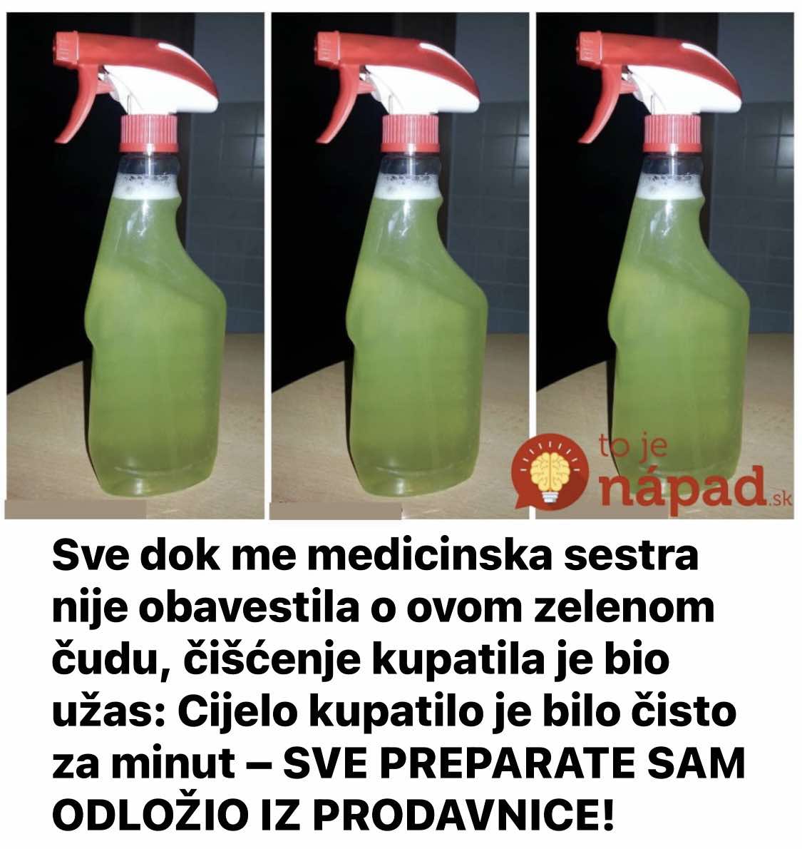 Cijelo kupatilo je bilo čisto za minut – SVE PREPARATE SAM ODLOŽIO IZ PRODAVNICE!