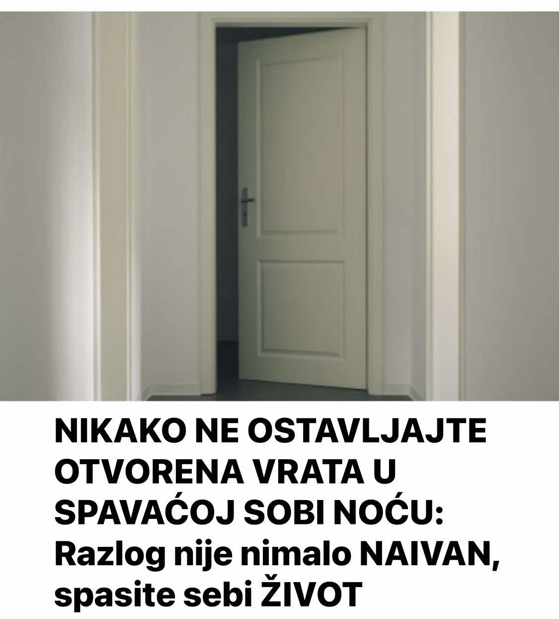 Razlog nije nimalo NAIVAN, spasite sebi ŽIVOT