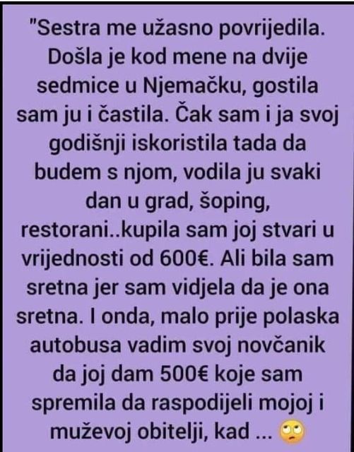 Sestra me povrijedila