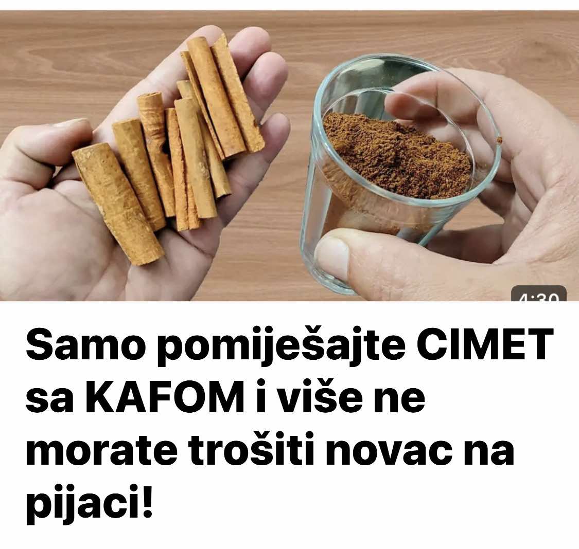 Samo pomiješajte CIMET sa KAFOM i više ne morate trošiti novac na pijaci!