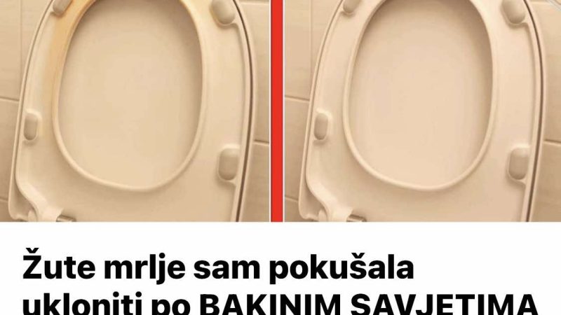 Žute mrlje sam pokušala ukloniti po BAKINIM SAVJETIMA i od tada nisam radila drugačije