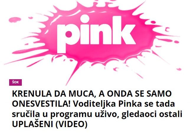 KRENULA DA MUCA, A ONDA SE SAMO ONESVESTILA! Voditeljka Pinka se tada sručila u programu uživo, gledaoci ostali UPLAŠENI (VIDEO)