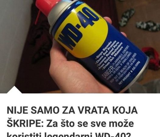 NIJE SAMO ZA VRATA KOJA ŠKRIPE: Za Što Se Sve Može Koristiti Legendarni WD-40?