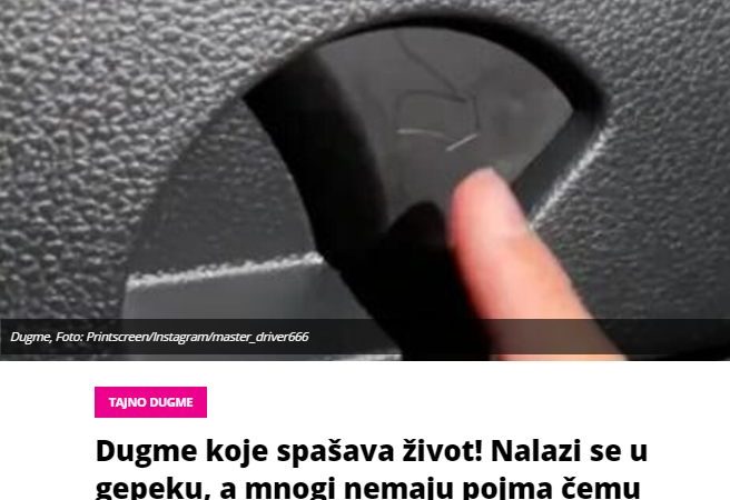 Dugme koje spašava život! Nalazi se u gepeku, a mnogi nemaju pojma čemu služi (VIDO)