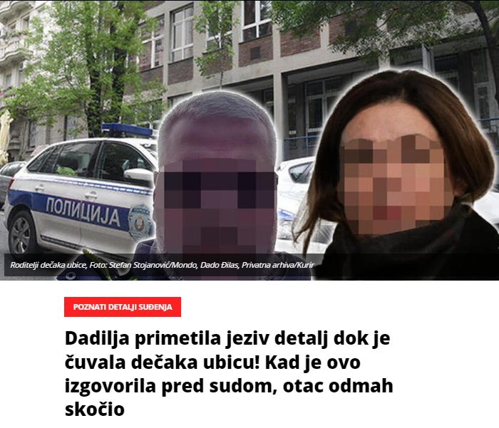 Dadilja primetila jeziv detalj dok je čuvala dečaka ubicu! Kad je ovo izgovorila pred sudom, otac odmah skočio