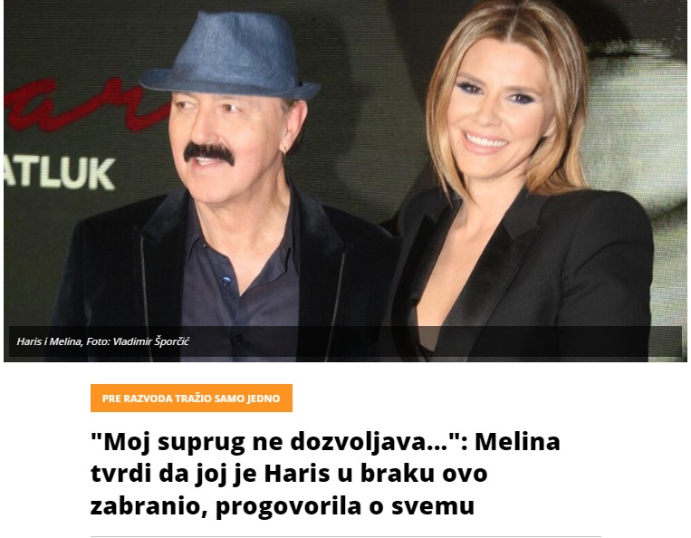 “Moj suprug ne dozvoljava…”: Melina tvrdi da joj je Haris u braku ovo zabranio, progovorila o svemu