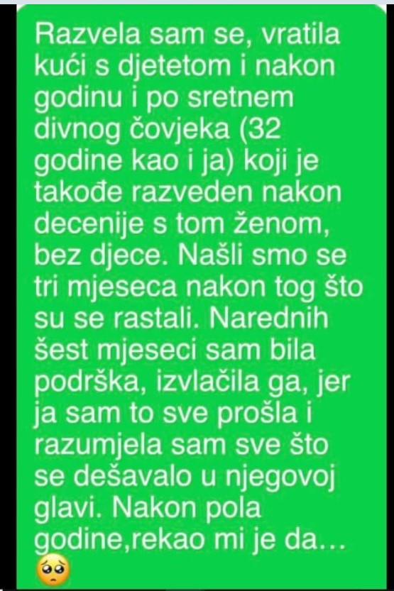 “Razvela sam se, vratila kući s djetetom”