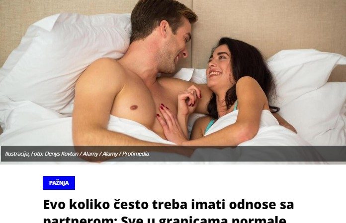 Evo koliko često treba imati odnose sa partnerom: Sve u granicama normale, nije dobro preterivati