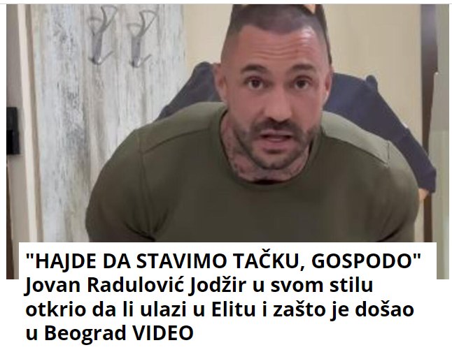 “HAJDE DA STAVIMO TAČKU, GOSPODO” Jovan Radulović Jodžir u svom stilu otkrio da li ulazi u Elitu i zašto je došao u Beograd VIDEO