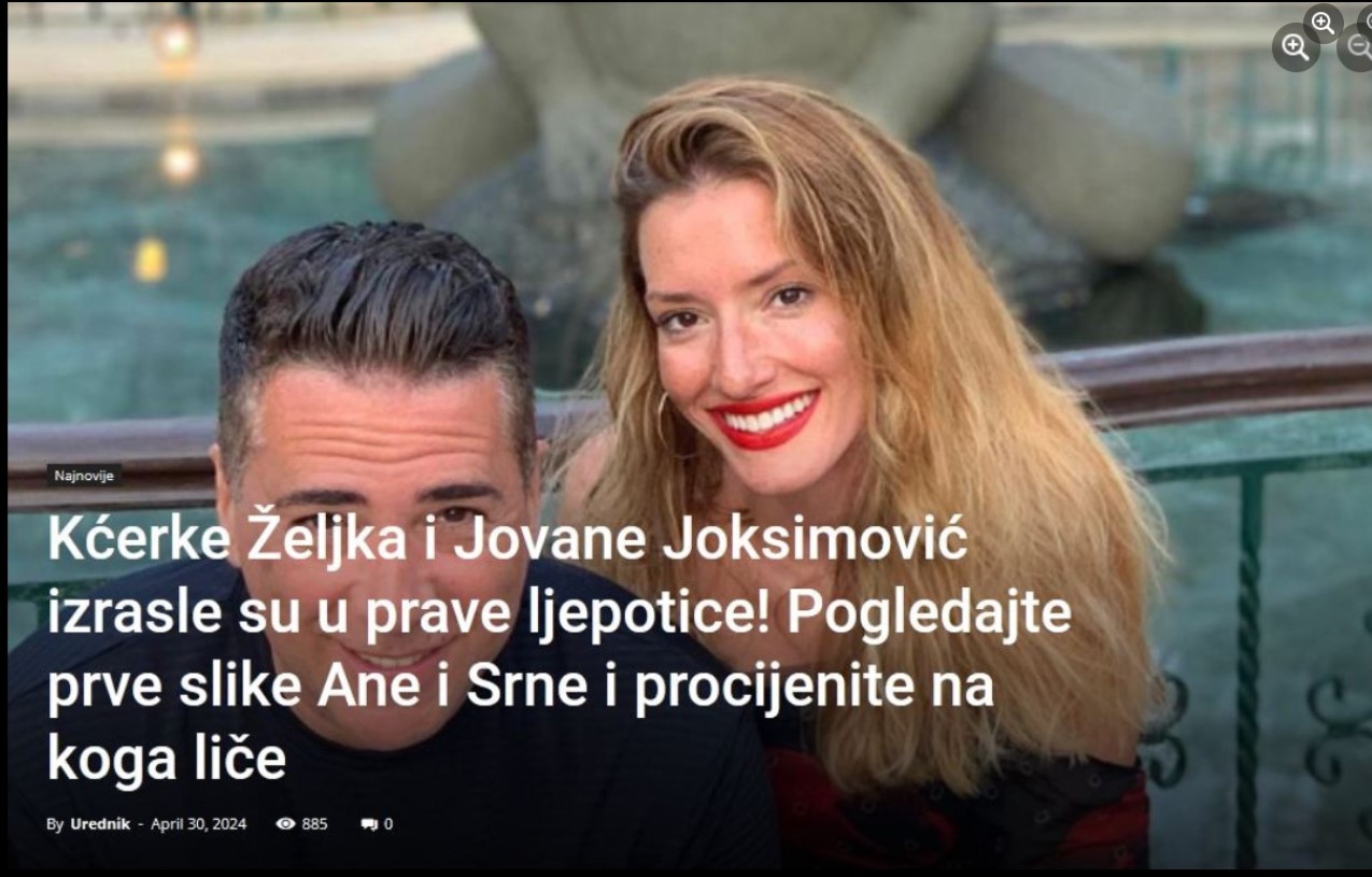 Kćerke Željka i Jovane Joksimović izrasle su u prave ljepotice! Pogledajte prve slike Ane i Srne i procijenite na koga liče