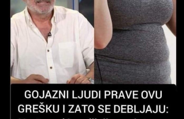 GOJAZNI LJUDI PRAVE OVU GREŠKU I ZATO SE DEBLJAJU: Nestorović podijelio savjet, evo šta trebate uzeti nakon svakog obroka