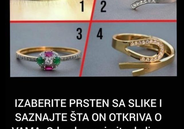 IZABERITE PRSTEN SA SLIKE I SAZNAJTE ŠTA ON OTKRIVA O VAMA: Odmah provjerite da li su pogodili